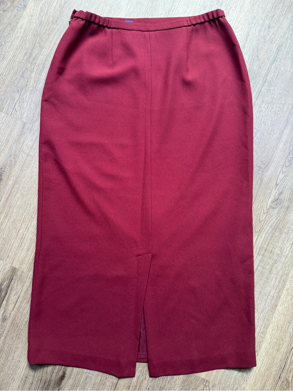 Vintage Karen Scott Burgundy Wine Maxi Skirt - Size 14 - Picture 11 of 13